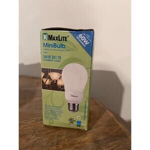 Maxlite minibulb 60W 800 lumens warm white
